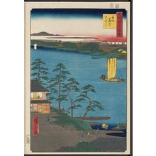 Utagawa Hiroshige: Niijuku Ferry (Niijuku no watashi), from the series One Hundred Famous Views of Edo (Meisho Edo hyakkei) - Museum of Fine Arts