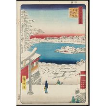 歌川広重: Hilltop View, Yushima Tenjin Shrine (Yushima Tenjin sakaue tenbô), from the series One Hundred Famous Views of Edo (Meisho Edo hyakkei) - ボストン美術館