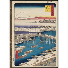 歌川広重: Nihonbashi, Clearing After Snow (Nihonbashi yukibare), from the series One Hundred Famous Views of Edo (Meisho Edo hyakkei) - ボストン美術館
