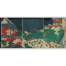 Utagawa Kuniteru: The Battle of Ishiyama Temple in the Taiheiki (Taiheiki Ishiyama kassen) - Museum of Fine Arts