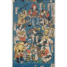 Utagawa Kuniyoshi: Sheet 3 of 12 (Jûnimai no uchi san), from the series One Hundred and Eight Heroes of the Shuihuzhuan (Suikoden gôketsu hyakuhachinin) - Museum of Fine Arts