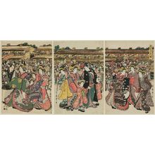 Kitagawa Utamaro: Naka-no-chô in the New Yoshiwara (Shin Yoshiwara Naka-no-chô no zu) - Museum of Fine Arts