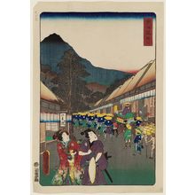 Utagawa Kunisada: Kakegawa, from the series Scenes of Famous Places along the Tôkaidô Road (Tôkaidô meisho fûkei), also known as the Processional Tôkaidô (Gyôretsu Tôkaidô), here called Tôkaidô - Museum of Fine Arts