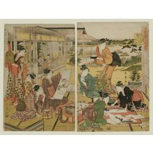 Kitagawa Utamaro: The Four Accomplishments: Koto, Go, Calligraphy, Painting (Kinkishoga) - Museum of Fine Arts