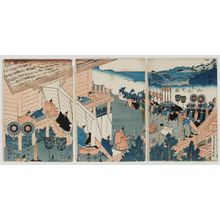 Utagawa Sadahide: The Consecration of the New Ise Shrine (Ise ômikami gosengû no zu) - Museum of Fine Arts
