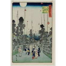 Utagawa Hiroshige II: Star Lanterns at Hyakuninmachi in Aoyama in the Eastern Capital (Tôto Aoyama Hyakuninmachi hoshi tôrô), from the series One Hundred Famous Views in the Various Provinces (Shokoku meisho hyakkei) - Museum of Fine Arts