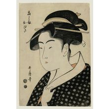 喜多川歌麿: Takashima Ohisa, from an untitled series of famous beauties of Edo - ボストン美術館