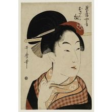 Kitagawa Utamaro: The Face of Osan, Wife of Mohei (Mohei nyôbo Osan ga sô), from an untitled series - Museum of Fine Arts