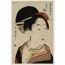 喜多川歌麿: The Face of Osan, Wife of Mohei (Mohei nyôbo Osan ga sô), from an untitled series - ボストン美術館