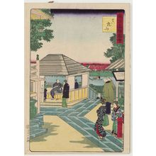 三代目歌川広重: Matsuchiyama, from the series Famous Places in Tokyo (Tôkyô meisho zue) - ボストン美術館