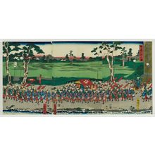 豊原国周: Procession at Suzugamori (Suzugamori gyôretsu no zu) - ボストン美術館