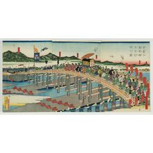 Utagawa Yoshimori: The Procession of Lord Yoritomo, Minister of the Right, on the Way to Kyoto (Ubakuka Yoritomo kyô jôkyô gyôretsu no zu) - Museum of Fine Arts