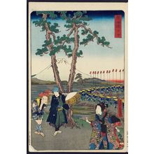 Utagawa Kunisada: Numazu, from the series Scenes of Famous Places along the Tôkaidô Road (Tôkaidô meisho fûkei), also known as the Processional Tôkaidô (Gyôretsu Tôkaidô), here called Tôkaidô - Museum of Fine Arts