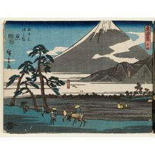 Utagawa Hiroshige: No. 14 - Hara: Ashitaka Mountains and Fuji Marsh (Ashitakayama, Fujinuma), from the series The Tôkaidô Road - The Fifty-three Stations (Tôkaidô - Gojûsan tsugi no uchi) - Museum of Fine Arts