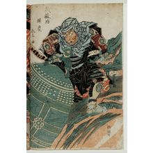 日本版画 "Musashibô Benkei" 由 Utagawa Kunisada, 歌川国貞 (Utagawa Kunisada I (Toyokuni III)) 创作