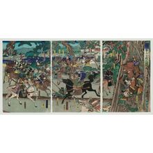 歌川芳虎: The Great Battle of Shizugatake (Shizugatake ôgassen no zu) - ボストン美術館