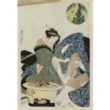 歌川豊国: Woman by a Kotatsu, from the series Five Beautiful Women (Gonin bijo) - ボストン美術館