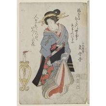 渓斉英泉: No. 3-13-8, from an untitled series of beauties - ボストン美術館