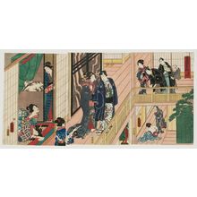 歌川国貞: Summer Section (Natsu no bu), from the series Modern Views of the Four Seasons (Tôsei shiki no nagame) - ボストン美術館