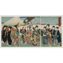 Utagawa Kunisada II: Excursion for a Princess (Himegimi goyûran no zu) - Museum of Fine Arts