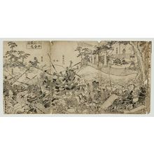 Japanese Print "A Battle from the Taiheiki (Taiheiki kassen no zu)" by Utagawa Sadahide, 歌川貞秀 (Utagawa Sadahide)