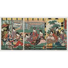 Utagawa Kunisada: Meiboku Sendai hagi goten no zu - Museum of Fine Arts