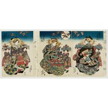 Utagawa Kunisada, 歌川国貞 (Utagawa Kunisada I (Toyokuni III))创作的日本版画《Courtesans》