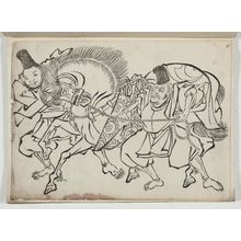 Unknown: Horse and Two Grooms - Museum of Fine Arts