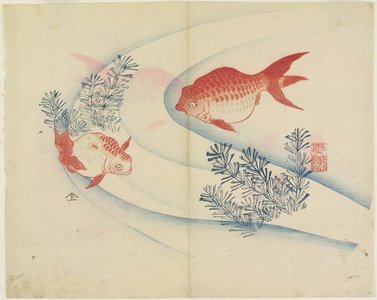 Yamada Ho_gyoku: (Two Goldfish in Water) - ミネアポリス美術館