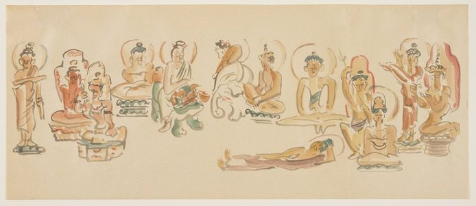 Awashima Kangetsu: (Asakusa Kannon temple caricatures B) - Minneapolis Institute of Arts 