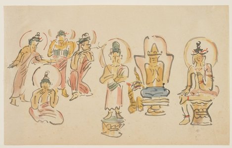 Awashima Kangetsu: (Asakusa Kannon temple caricatures A) - Minneapolis Institute of Arts 