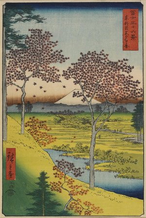 Utagawa Hiroshige: Sunset from Meguro in the Eastern Capital - Minneapolis Institute of Arts 