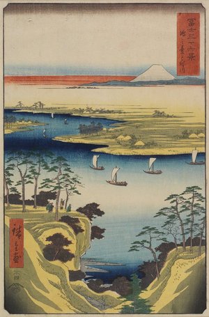 Utagawa Hiroshige: Konodai Hill by the Tone River - Minneapolis Institute of Arts 