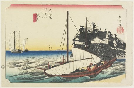 Utagawa Hiroshige: Ferry Gate of Shichiri, Kuwana - Minneapolis Institute of Arts 