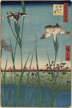 Utagawa Hiroshige: Iris Garden at Horikiri - Minneapolis Institute of Arts 