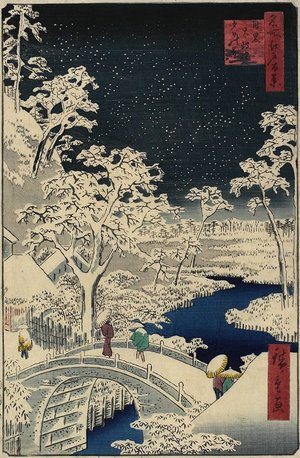 Utagawa Hiroshige: Drum Bridge and 