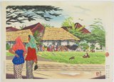 伊東深水: Outskirts of Jakarta in Java - ミネアポリス美術館