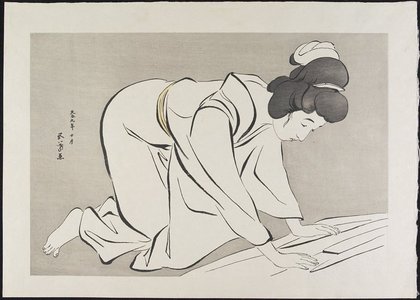 Hashiguchi Goyo: Woman Folding Kimono - Minneapolis Institute of Arts 