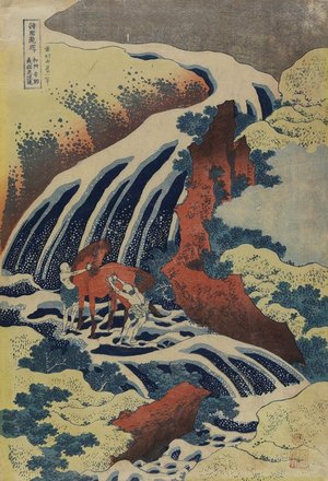 Katsushika Hokusai: Yoshitsune Horse-washing Falls at Yoshino in Yamato Province - Minneapolis Institute of Arts 