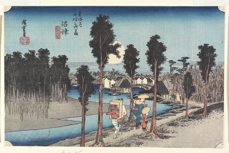 Utagawa Hiroshige: Dusk at Numazu - Minneapolis Institute of Arts 