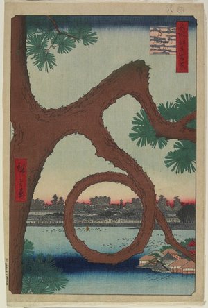 歌川広重: Moon Pine, Ueno Temple Precincts - ミネアポリス美術館