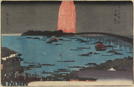 Utagawa Hiroshige: Fireworks at Ryogoku - Minneapolis Institute of Arts 