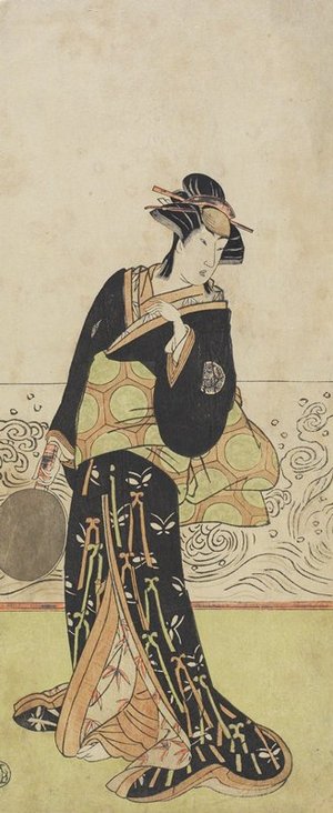 Katsukawa Shun'ei: (Actor in a Female Role in Black Kimono) - Minneapolis Institute of Arts 