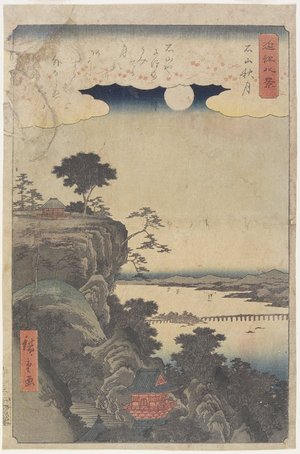 Utagawa Hiroshige II: Autumn Moon over Ishiyama Temple - Minneapolis Institute of Arts 