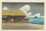 Kawase Hasui: Beach Shed at Himi in Etchu Province - Minneapolis Institute of Arts 