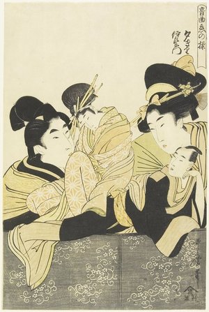 喜多川歌麿: Yugiri and Izaemon - ミネアポリス美術館