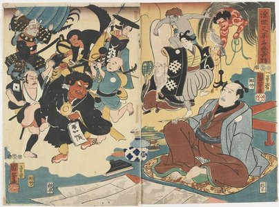 歌川国芳: The Miracle of Famous Paintings by Ukiyo Matahei - ミネアポリス美術館