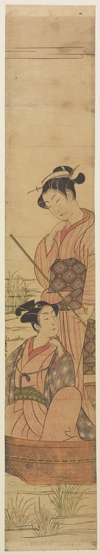 Japanese Print "(Lovers in Boat)" by Uchimasa