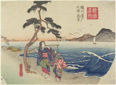 Utagawa Sadamasu II: View of Suma Beach in Settu Province - ミネアポリス美術館