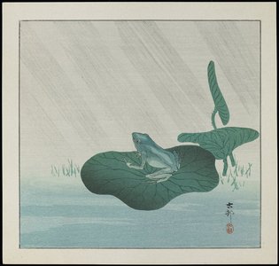 Shoson Ohara: Frog in Rain - ミネアポリス美術館